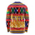Burkina Faso Long Sleeve Shirt with Red Green Blue Geometric - Wonder Print Shop
