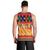 Burkina Faso Men Tank Top with Red Green Blue Geometric - Wonder Print Shop