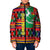 Burkina Faso Padded Jacket with Red Green Blue Geometric - Wonder Print Shop