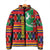 Burkina Faso Padded Jacket with Red Green Blue Geometric - Wonder Print Shop