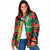 Burkina Faso Padded Jacket with Red Green Blue Geometric - Wonder Print Shop