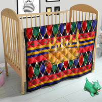 Burkina Faso Quilt with Red Green Blue Geometric - Wonder Print Shop