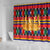 Burkina Faso Shower Curtain with Red Green Blue Geometric - Wonder Print Shop
