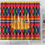 Burkina Faso Shower Curtain with Red Green Blue Geometric - Wonder Print Shop