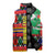 Burkina Faso Sleeveless Puffer Jacket with Red Green Blue Geometric - Wonder Print Shop