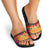 Burkina Faso Slide Sandals with Red Green Blue Geometric - Wonder Print Shop