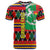 Burkina Faso T Shirt with Red Green Blue Geometric - Wonder Print Shop