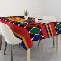 Burkina Faso Tablecloth with Red Green Blue Geometric - Wonder Print Shop
