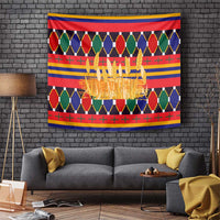 Burkina Faso Tapestry with Red Green Blue Geometric - Wonder Print Shop