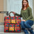 Burkina Faso Travel Bag with Red Green Blue Geometric - Wonder Print Shop