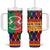 Burkina Faso Tumbler With Handle with Red Green Blue Geometric - Wonder Print Shop