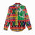 Burkina Faso Women Casual Shirt with Red Green Blue Geometric - Wonder Print Shop