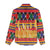 Burkina Faso Women Casual Shirt with Red Green Blue Geometric - Wonder Print Shop
