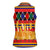 Burkina Faso Women Sleeveless Polo Shirt with Red Green Blue Geometric - Wonder Print Shop