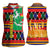 Burkina Faso Women Sleeveless Polo Shirt with Red Green Blue Geometric - Wonder Print Shop