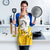Burkina Faso Apron with Brown White Yellow Abstract Design - Wonder Print Shop