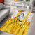 Burkina Faso Area Rug with Brown White Yellow Abstract Design - Wonder Print Shop