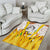 Burkina Faso Area Rug with Brown White Yellow Abstract Design - Wonder Print Shop