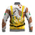 Burkina Faso Baseball Jacket with Brown White Yellow Abstract Design - Wonder Print Shop