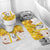 Burkina Faso Bathroom Set with Brown White Yellow Abstract Design - Wonder Print Shop