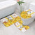 Burkina Faso Bathroom Set with Brown White Yellow Abstract Design - Wonder Print Shop