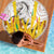Burkina Faso Beach Blanket with Brown White Yellow Abstract Design - Wonder Print Shop