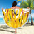 Burkina Faso Beach Blanket with Brown White Yellow Abstract Design - Wonder Print Shop