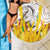 Burkina Faso Beach Blanket with Brown White Yellow Abstract Design - Wonder Print Shop