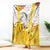 Burkina Faso Blanket with Brown White Yellow Abstract Design - Wonder Print Shop