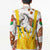 Burkina Faso Blazer with Brown White Yellow Abstract Design - Wonder Print Shop