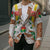 Burkina Faso Blazer with Brown White Yellow Abstract Design - Wonder Print Shop