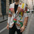 Burkina Faso Blazer with Brown White Yellow Abstract Design - Wonder Print Shop