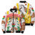 Burkina Faso Bomber Puffer Jacket with Brown White Yellow Abstract Design - Wonder Print Shop