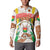 Burkina Faso Button Sweatshirt with Brown White Yellow Abstract Design - Wonder Print Shop