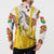 Burkina Faso Button Sweatshirt with Brown White Yellow Abstract Design - Wonder Print Shop