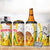 Burkina Faso 4 in 1 Can Cooler Tumbler with Brown White Yellow Abstract Design - Wonder Print Shop
