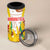 Burkina Faso 4 in 1 Can Cooler Tumbler with Brown White Yellow Abstract Design - Wonder Print Shop
