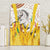 Burkina Faso Canvas Wall Art with Brown White Yellow Abstract Design - Wonder Print Shop
