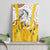 Burkina Faso Canvas Wall Art with Brown White Yellow Abstract Design - Wonder Print Shop