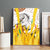 Burkina Faso Canvas Wall Art with Brown White Yellow Abstract Design - Wonder Print Shop