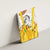 Burkina Faso Canvas Wall Art with Brown White Yellow Abstract Design - Wonder Print Shop
