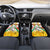 Burkina Faso Car Mats with Brown White Yellow Abstract Design - Wonder Print Shop