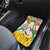 Burkina Faso Car Mats with Brown White Yellow Abstract Design - Wonder Print Shop