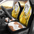 Burkina Faso Car Seat Cover with Brown White Yellow Abstract Design - Wonder Print Shop