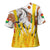 Burkina Faso Cross Shoulder Shirt with Brown White Yellow Abstract Design - Wonder Print Shop