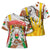 Burkina Faso Cross Shoulder Shirt with Brown White Yellow Abstract Design - Wonder Print Shop