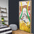 Burkina Faso Door Cover with Brown White Yellow Abstract Design - Wonder Print Shop