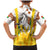 Burkina Faso Family Matching Mermaid Dress and Hawaiian Shirt with Brown White Yellow Abstract Design - Wonder Print Shop
