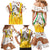 Burkina Faso Family Matching Mermaid Dress and Hawaiian Shirt with Brown White Yellow Abstract Design - Wonder Print Shop