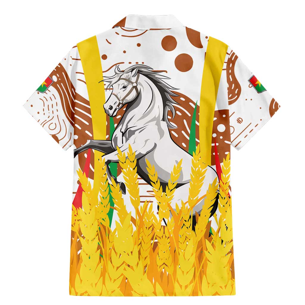 Burkina Faso Family Matching Mermaid Dress and Hawaiian Shirt with Brown White Yellow Abstract Design - Wonder Print Shop
